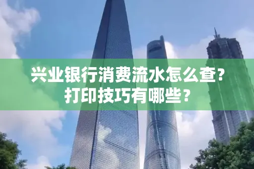 兴业银行消费流水怎么查？打印技巧有哪些？